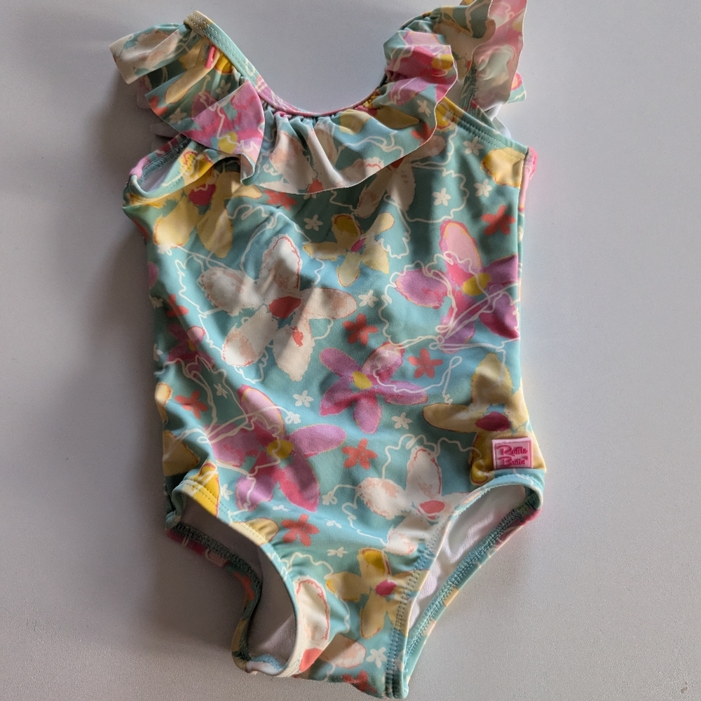 Rufflebutts Floral Ruffle One-Piece Swimsuit